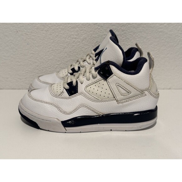 Nike Air Jordan IV Retro LS PS LEGEND BLUE Shoes Youth Sz